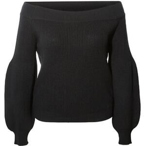 New OLIVIA GREY Statement Sleeves Knit Sweater Women’s SIZE XL Black